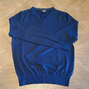 Banana Republic Deep Blue V-Neck Sweater